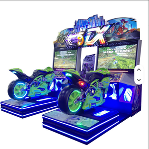 Machine d'arcade de course automobile avec simulation de conduite, 2 joueurs, construction en plastique, alimentation électrique - Product Image 2