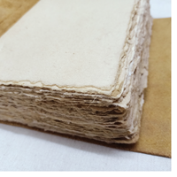 Papier artisanal biodégradable à bords festonnés, aspect vieilli, en pâte de paille, style vintage antique, pour invitations de mariage et calligraphie