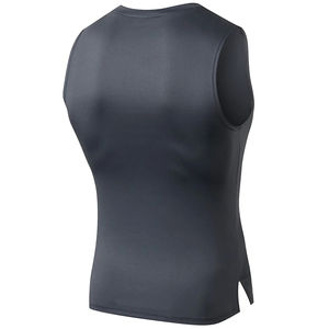 เสื้อกล้ามออกกำลังกายผู้ชาย ผ้าถัก ระบายอากาศ แห้งเร็ว ผสมสแปนเด็กซ์/โพลีเอสเตอร์ สีพื้น สไตล์สปอร์ต - Product Image 6