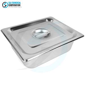 Plateau à instruments en acier inoxydable de qualité médicale avec couvercle, résistant à la corrosion manuelle pour une stérilisation à long terme - Product Image 1