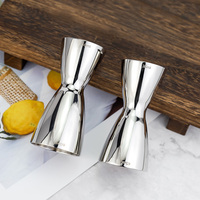 Jigger double 30/45 ml en acier inoxydable 304, poli miroir intérieur/extérieur, sans soudure, avec graduations gravées, pour bar et cocktails