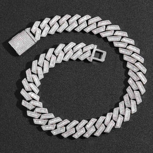 Cadena cubana de diamantes, joyería de Hip Hop de Plata de Ley de 8mm, collar de rapero para Unisex - Product Image 1