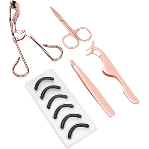 4 pièces ensemble recourbe-cils et coupe des sourcils faux cils Extensions de cils outil acier inoxydable argent Durable réutilisable - Product Image 5
