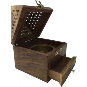 Vente en gros de brûleur d'encens à cône rond boîte en bois décorative pour la maison pour usage religieux - Product Image 2