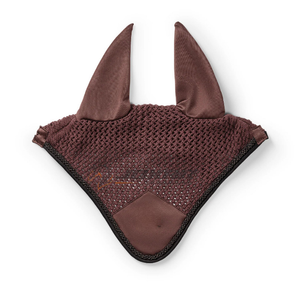 Bonnet d'oreille de cheval doux et léger voile de mouche au crochet respirant lavable fabrication pakistanaise accessoire équestre durable - Product Image 1