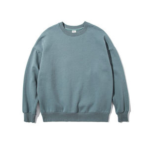 High Quality <b>Men's</b> Solid Colour Acid Washed Vintage Washed Crewneck Sweatshirt Slim Fit <b>Pullover</b> - Product Image 6