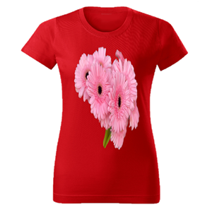 Camiseta con estampado de flores para mujer, ropa de tela de poliéster de alta calidad y precio barato, directa de fábrica, prendas de vestir - Product Image 2
