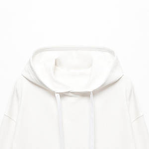 Sudadera con capucha de lana de algodón con logotipo personalizado para hombre de talla grande, sudadera de invierno con bolsillo de canguro, patrón sólido, técnica teñida lisa - Product Image 6