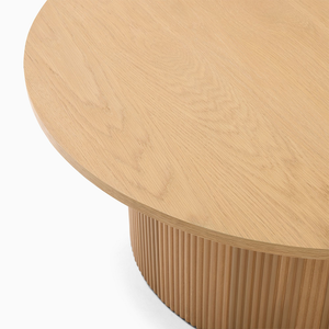 Mesa de Centro de Madera de Mango Pulida, Mesa de Centro Moderna de Madera con Acabado Natural, Muebles para Sala de Estar, Decoración del Hogar - Product Image 4