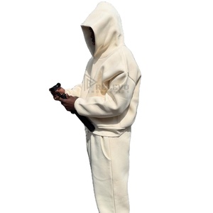 Ensemble de survêtement décontracté personnalisé pour homme, chaud et léger, imprimé, respirant, coupe oversize, deux pièces (hoodie et pantalon de jogging) - Product Image 3