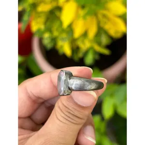 Bague en argent sterling 925 avec quartz rose taille coussin, faite à la main, fournisseur de bijoux en gros - Product Image 5