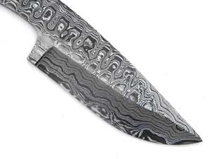 Cuchillo de bolsillo de acero damasco forjado a mano con soporte OEM personalizado hoja en blanco espiga completa venta completa para minoristas - Product Image 2