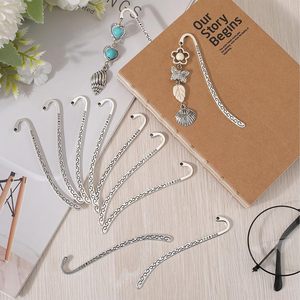 12ชิ้นตะขอที่คั่นหนังสือสไตล์วินเทจเงินโบราณตะขอที่คั่นหนังสือนางเงือก KOI ปลาปลาโลมาสัตว์ที่คั่นหนังสือฤดูร้อนมหาสมุทร - Product Image 6