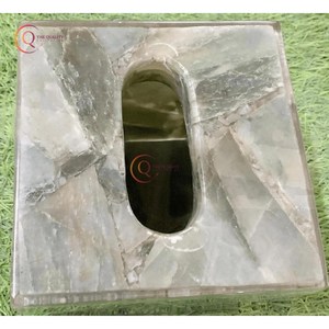 Caja de soporte de papel tisú de mármol polvoriento para comedor, cocina, dormitorio, tocadores y accesorios de decoración del hogar de la India - Product Image 6