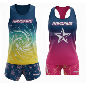 Vêtements de sport, uniforme de course sur piste - Personnalisable, respirant, antibactérien, léger, 100% polyester, haute qualité, unisexe, 260g - Product Image 1