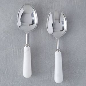 Cuillère à dessert aux fruits en acier inoxydable à usage domestique haut de gamme Cuillère et fourchette à salade en acier miroir avec poignée unique - Product Image 4