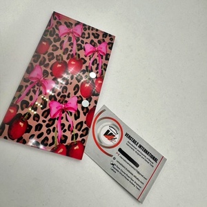 Tuiles d'extension de cils personnalisées en acrylique avec logo privé, écologiques, ovales, avec nœud rose, cerise et diamant, magnétiques - Product Image 6