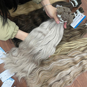 100% Vietnamese Human Hair I Tip Extensions Raw Hair Bundles Natural Straight Remy Hair Various Colors No <b>Tangle</b> No Shedding - Product Image 1