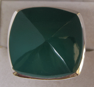 Handmade Natural Green Onyx <b>Ring</b> for Women 925 Sterling <b>Silver</b> <b>Statement</b> Jewelry with Bezel Setting Everyday Wear by Shah Gems - Product Image 1