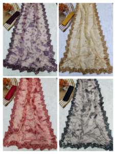 Nouvelle soie d'organza de qualité supérieure avec travail de pallu de ver de croix de broderie et partout saree butta de diamant Swarovski - Product Image 6