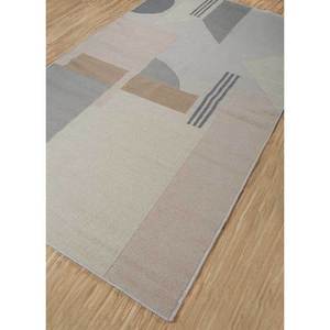 พรมขนสัตว์ทอมือลายตารางหมากรุกสีเทาดำแบบเรียบ รุ่น ADWP-13031 รูปทรงสี่เหลี่ยมผืนผ้า ลายแบบนามธรรม พรมปูพื้นปอกระเจาสำหรับใช้ในบ้านและทางเดิน - Product Image 2