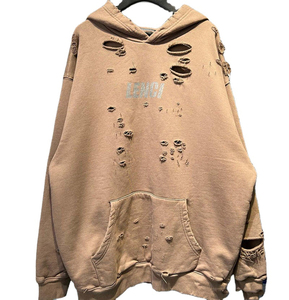 เสื้อฮู้ดดี้ฟลีซปักลายสตรีทแวร์ไซส์ใหญ่สำหรับฤดูหนาว ขายส่ง แบบกำหนดเองสำหรับผู้ชาย เนื้อผ้าหนานุ่ม ระบายอากาศได้ดี ผลิตจากผ้าฝ้าย 100% สไตล์ดิสเทรส รับผลิตแบบ OEM - Product Image 1