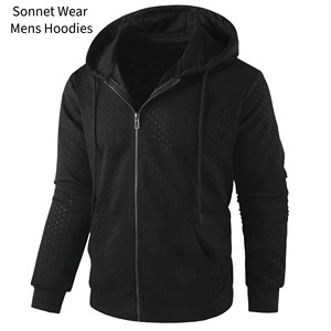 <b>Mens</b> winter Long-Sleeved Pocket Distressed Zipper Hooded Sweatshirt Jacket Casual - Product Image 6
