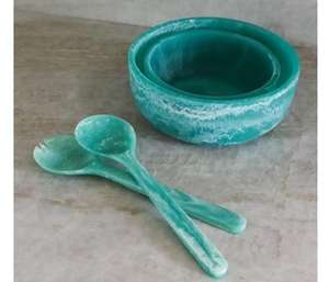 Juego de 4 Cuencos Artesanales de Resina Azul Pintados a Mano, Aptos para Alimentos, para Joyas, Baratijas, Decoración del Hogar, Diseño de Remolino Azul - Product Image 1