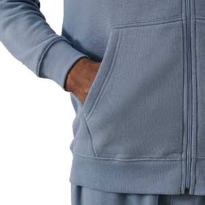 Survêtement deux pièces zippé en molleton pour homme, qualité supérieure, prix bas, personnalisable, style urbain, vente en gros - Product Image 2