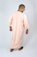 Gandoura marocaine en gabardine rose pour hommes Robes caftan faites à la main 10 OEM Lavable Traditionnel Personnalisé Accepté