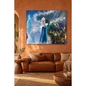 Impresión en Lienzo de Fida Elsa Haciendo Magia en Frente al Palacio de Hielo - Product Image 1