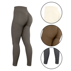 Nuevas mallas sin costuras de moda de alta calidad para mujer, mallas de Yoga con Control de barriga para entrenamiento de gimnasio, transpirables y cómodas - Product Image 3