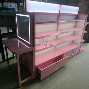 Exhibidor de Cosméticos Rosa, Mueble Exhibidor de Cosméticos Pequeño, Estante de Venta al por Menor de Productos de Belleza - Product Image 5