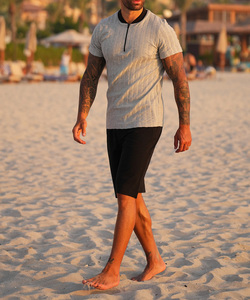 Conjuntos de Camiseta y Pantalones Cortos Deportivos Casuales de Verano para Hombre, Transpirables, Estilo Urbano, al por Mayor - Product Image 6