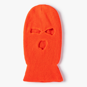 Logo personnalisé unisexe broderie vierge 3 trous réglable coupe-vent cagoule de ski en tricot Msk - Product Image 6