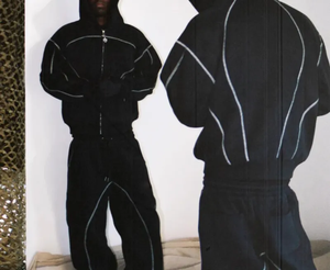 Bloc de couleur Logo personnalisé veste zippée coupe-vent Joggers costumes ensemble Nylon veste imperméable pantalon de survêtement hommes coupe-vent survêtement - Product Image 4