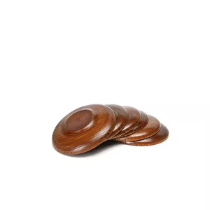 Assiette ronde en bois 100% de haute qualité populaire pour les fêtes assiette alimentaire avec logo personnalisé par artisanat en croissant - Product Image 3