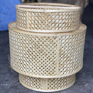 โคมไฟระย้าหวายจากหญ้าทะเลทำจากไม้ไผ่สานด้วยมือปรับแต่งได้สำหรับตกแต่งบ้านคาเฟ่ - Product Image 1