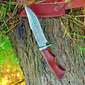 Couteau de chasse Skinner lame en acier damas fabriqué à la main 150 couches couteau de camping à lame fixe supporté par OEM de qualité industrielle - Product Image 3