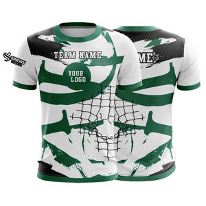 Camiseta de fútbol de sublimación personalizada con impresión de sublimación de poliéster 100% para maratón - Product Image 1