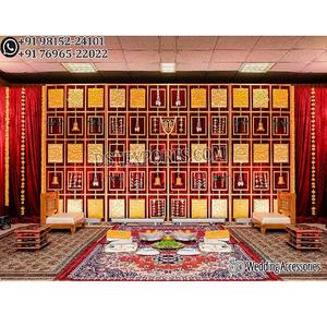 เชิงเทียนติดผนังสไตล์ล่าสุดสำหรับตกแต่งเวทีงานแต่งงานงานแต่งงานแบบอินเดียใต้ดีไซน์ทันสมัย - Product Image 1