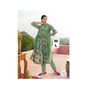 Calidad Premium peso ligero rayón Alia corte Kurta Pent con bordado trabajo para mujeres boda fiesta ocasión especial colección - Product Image 1