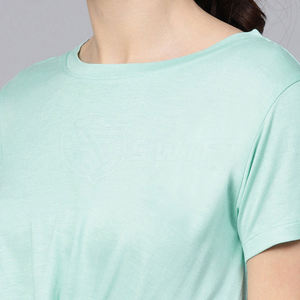 Haute qualité femmes décontracté haut court élégant nouveau Design écologique respirant Logo Made Pakistan prix de gros pour l'été - Product Image 5