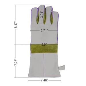 Meilleur cuir à prix abordable avec paume renforcée Pouce et index Gants de travail de soudage TIG/MIG Gants de travail pour l'équipement de sécurité des mains - Product Image 2