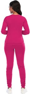 Chándal de lana personalizado de alta calidad para mujer, chándal deportivo de lujo de talla grande, conjuntos de dos piezas para mujer - Product Image 5