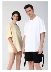 Men's Heavy <b>Weight</b> 240 GSM Cotton T-Shirt Street Wear Custom Embroidered O-Neck Formal Print High Quality <b>Blank</b> T-shirt for men - Product Image 5