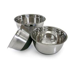 Juego de tazones multiusos de acero inoxidable, resistentes, pulidos, para preparar, servir, mezclar, cocinar y almacenar alimentos en hoteles. - Product Image 2