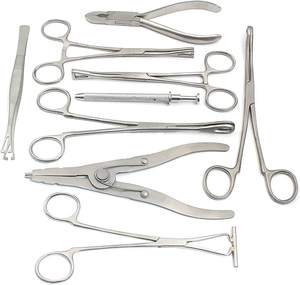 Kit d'outils professionnels de perçage dermique en acier inoxydable, micro-pinces dermiques, fournitures hypoallergéniques, lot de 8 - Product Image 2