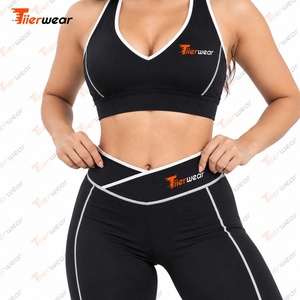Ensemble de yoga, vêtements de sport, tenue d'entraînement deux pièces, soutien-gorge de sport, leggings, fitness, gym, entraînement, vêtements personnalisés OEM, étiquette privée - Product Image 6