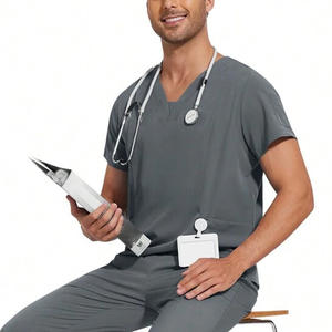 Elegante camiseta personalizada para hombre con opciones de bordado de impresión de logotipo cómodo uniforme médico profesional para el cuidado de la salud - Product Image 3